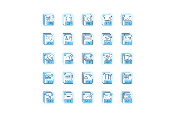 Blue RGB Color Icons: Visualizing Your Digital File Workflow