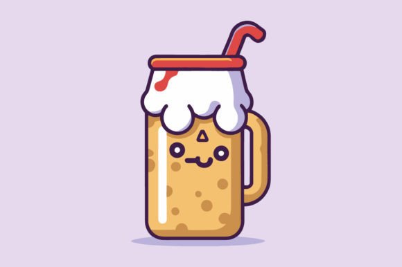 Cute Ginger Beer Flat Color Illustration: A Versatile Design Asset