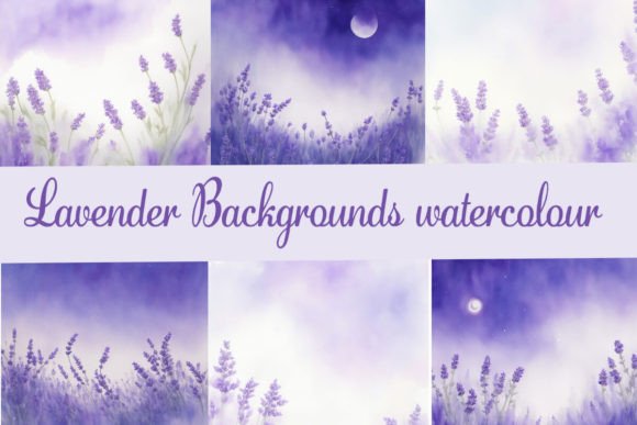 Dreamy Lavender Backgrounds: Soft Watercolour Charm for Creative Projects