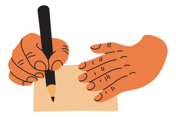 Hands Drawing with Pencil on Paper Color: A Font with Authentic Texture