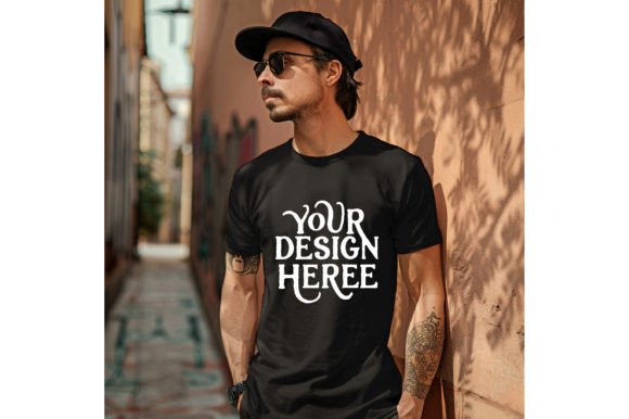 Next Level 6210 Mockup, Man Black Color: Essential for Your Brand