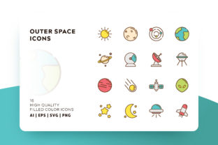 Outer Space Filled Color Icon Pack: A Designer's Toolkit