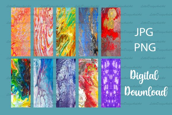 Pen Wraps Pouring Color Pattern: Seamless Digital Art