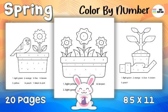 Spring Color by Number Page for Kids 02: Beyond the Worksheet
