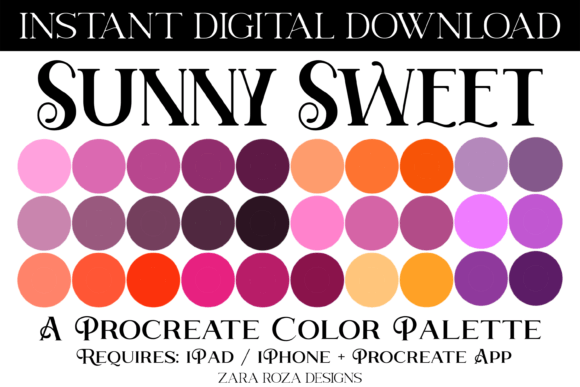 Sunny Sweet Procreate Palette: A Guide to Warm Digital Art