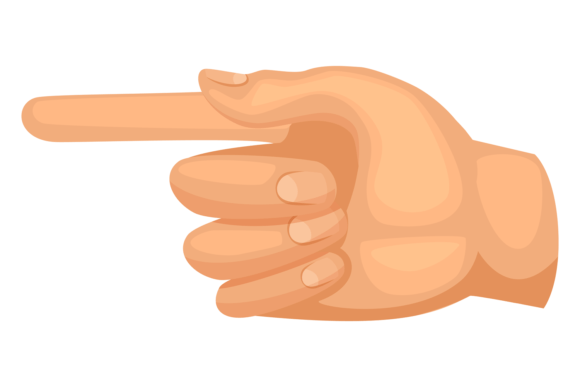 The Expressive Power of Pointing Forefinger Color Icon