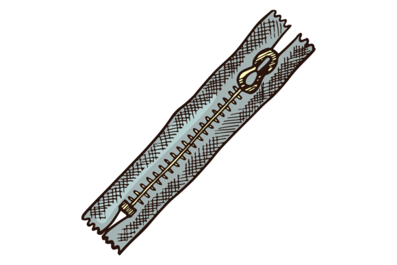 The Visual Language of a Zip Fastener Color Drawing
