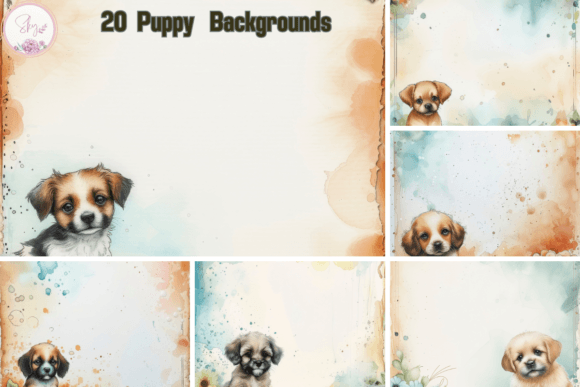 Unleashing Creativity with Adorable Puppy Watercolour Scrapbook Backgrounds