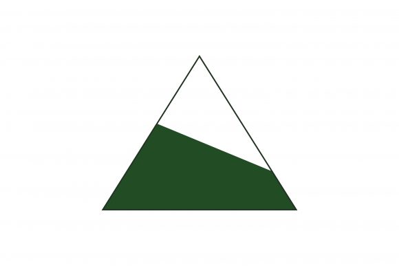 Unlock Creative Potential with Two Color Triangle Vector Abstract Icon