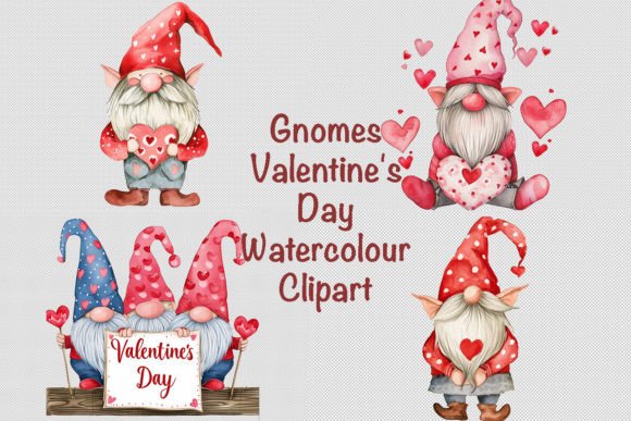 Whimsical Charm: Designing with Valentine's Watercolour Gnomes